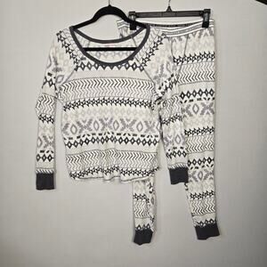 Victoria's Secret Fireside Thermal Long Jane Pajama Set Pajamas, Size L